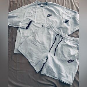 Nike Men's Baby Blue Sweater/Shorts Set